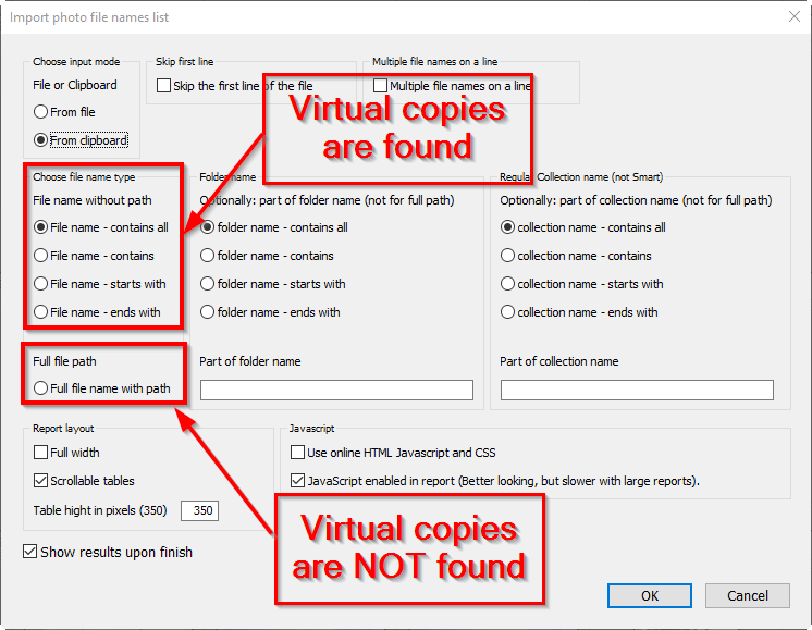 Finding virtual copies