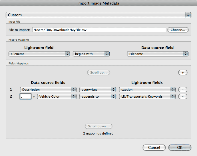 audiofinder metadata import